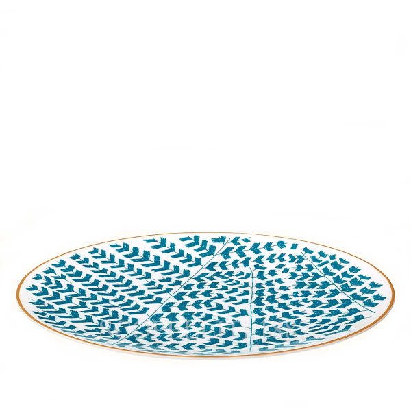 hermes a walk in the garden dinner plate blue 27 cm 02