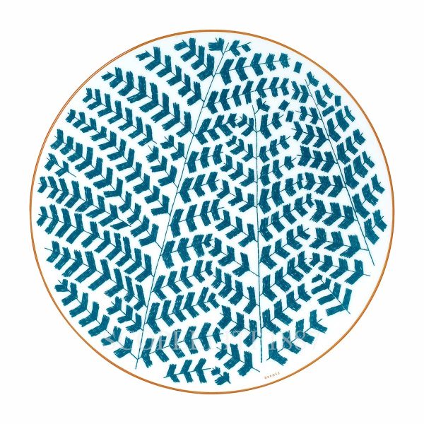 hermes A walk in the garden dinner plate blue