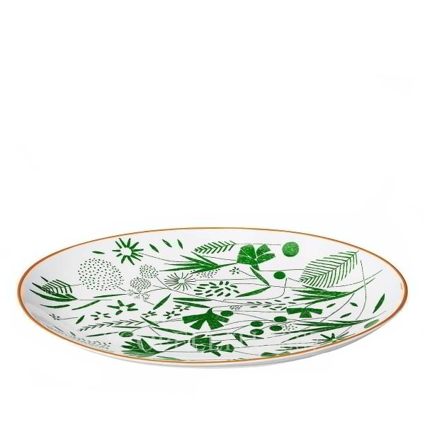 hermes a walk in the garden oval platter