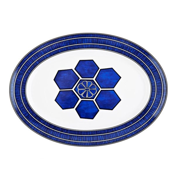 hermes oval platter bleus d'ailleurs large