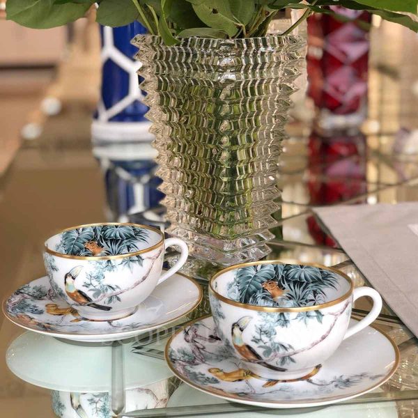 hermes carnets d'equateur set of 2 tea cups