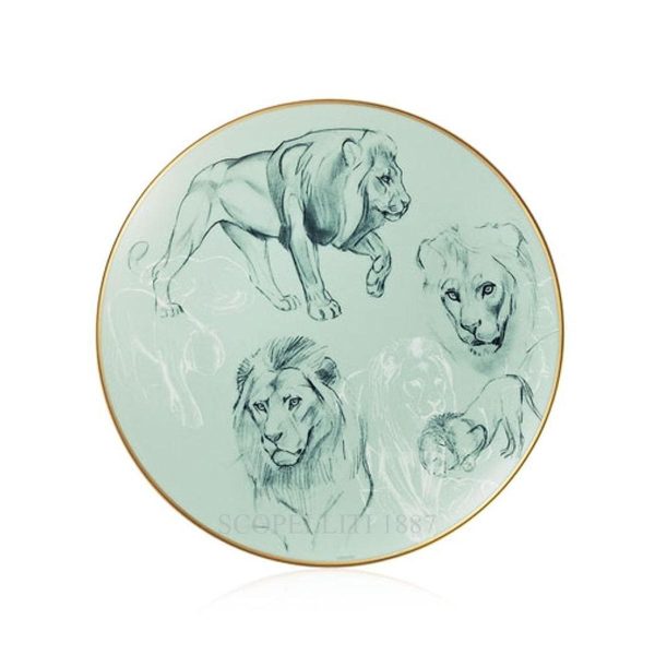 hermes carnets d'equateur dessert plate lions
