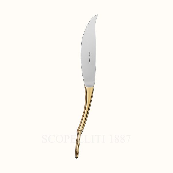 hermes cheese knife grand attelage gold-plated