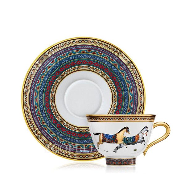 hermes tea cup and saucer n.5 cheval d'orient