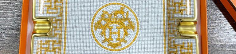 hermes cigar ashtray in porcelain