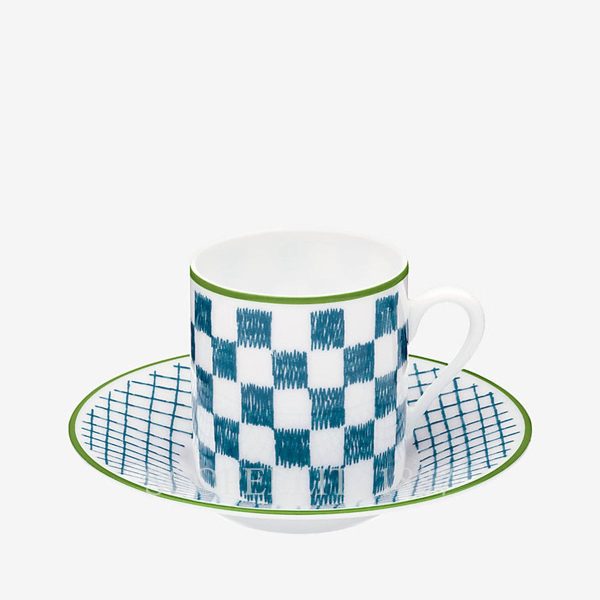 hermes coffee cup a walk in the garden blue