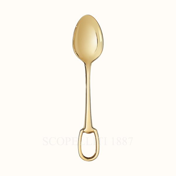 hermes coffee spoon grand attelage gold-plated
