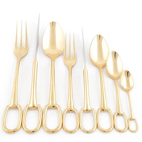 hermes attelage gold cutlery