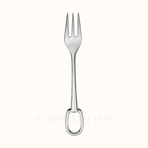 hermes dessert fork attelage silver-plated