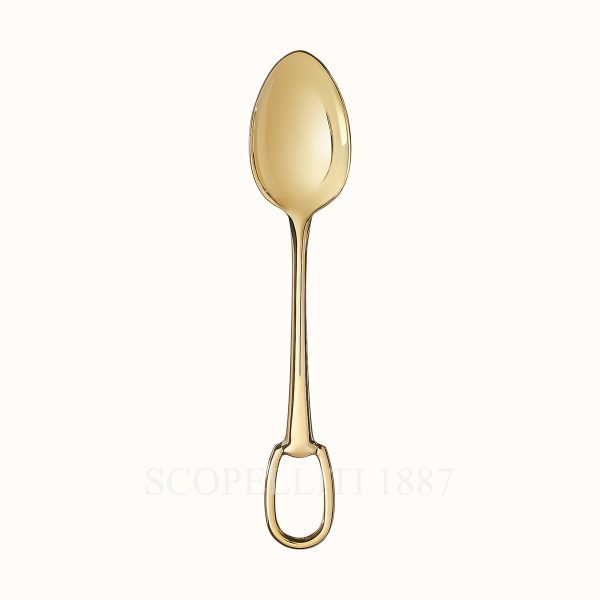 hermes dinner spoon grand attelage gold-plated