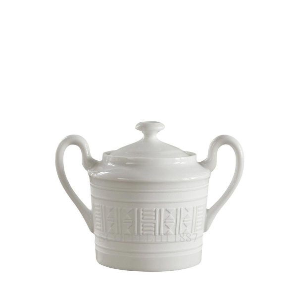 hermes egee white sugar bowl