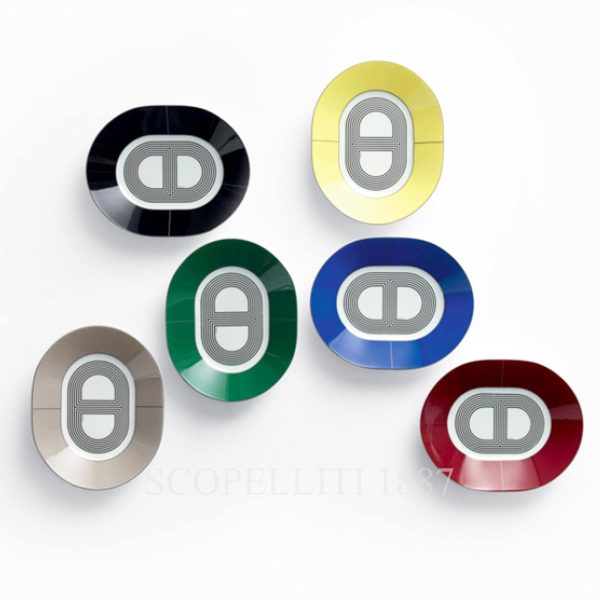 hermes gift set 6 mini oval plates rallye 24
