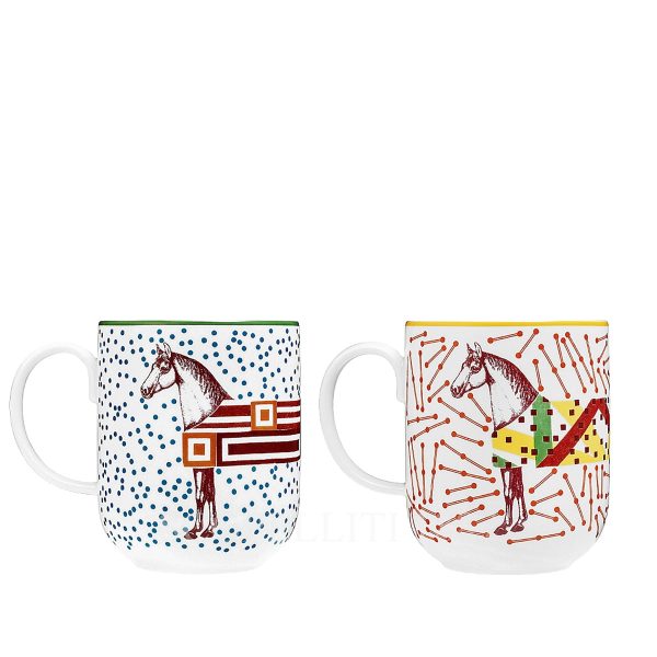 hermes hippomobile set of 2 mugs