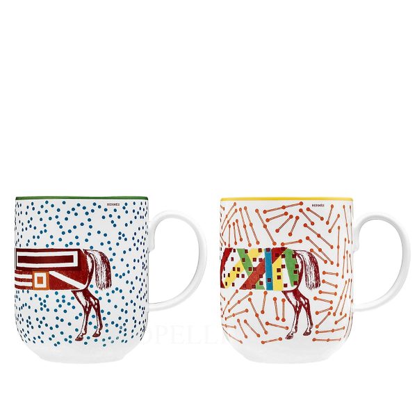 hermes hippomobile set of 2 mugs