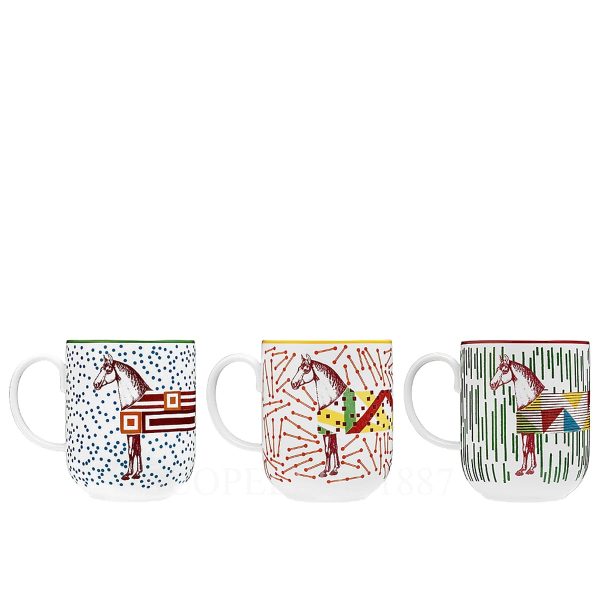 hermes hippomobile set of 3 mugs