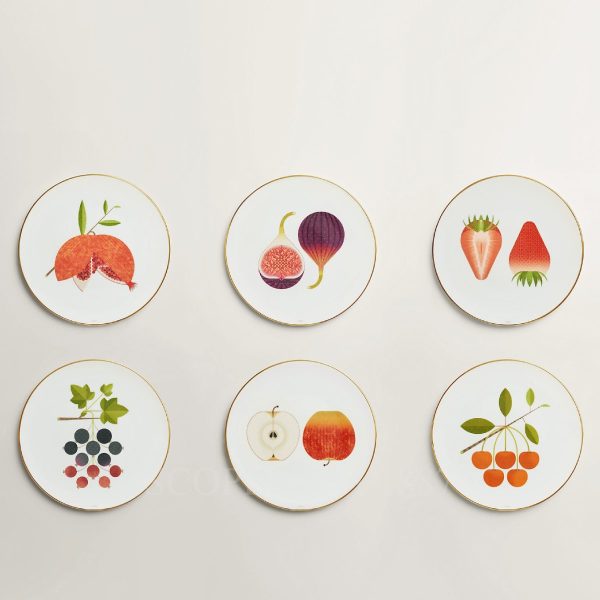 hermes kaorumi red fruit dessert plates