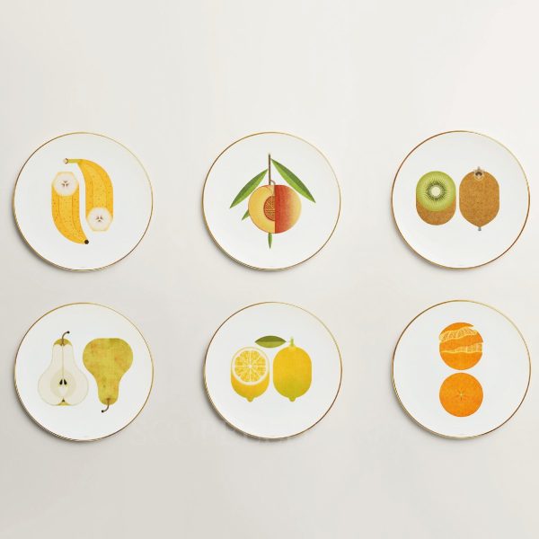 hermes kaorumi yellow fruit dessert plates