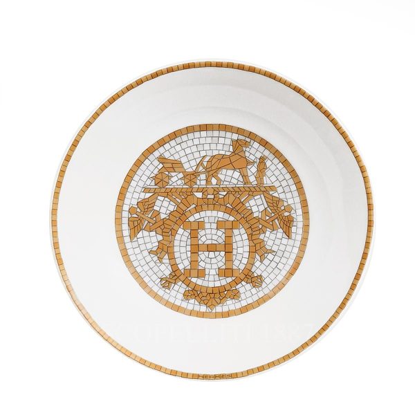 hermes mosaique gold soy dish