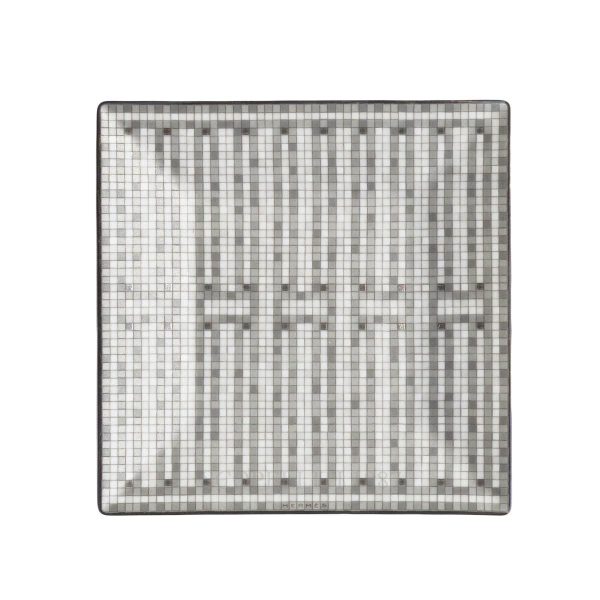 hermès mosaique au 24 platinum square plate n.2