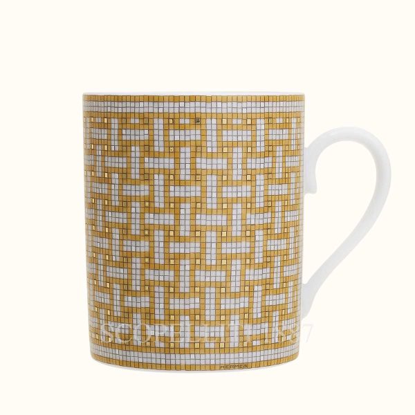 hermes mug mosaique au 24 gold