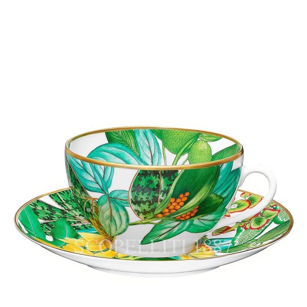 hermes passifolia breakfast cup and saucer
