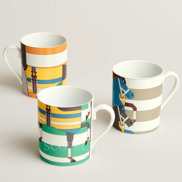 hermes rocabar limited edition set of 3 mugs