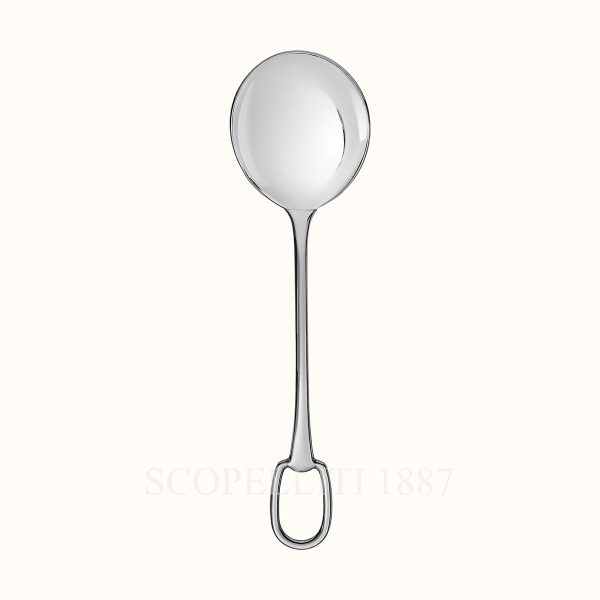 hermes salad serving spoon attelage steel