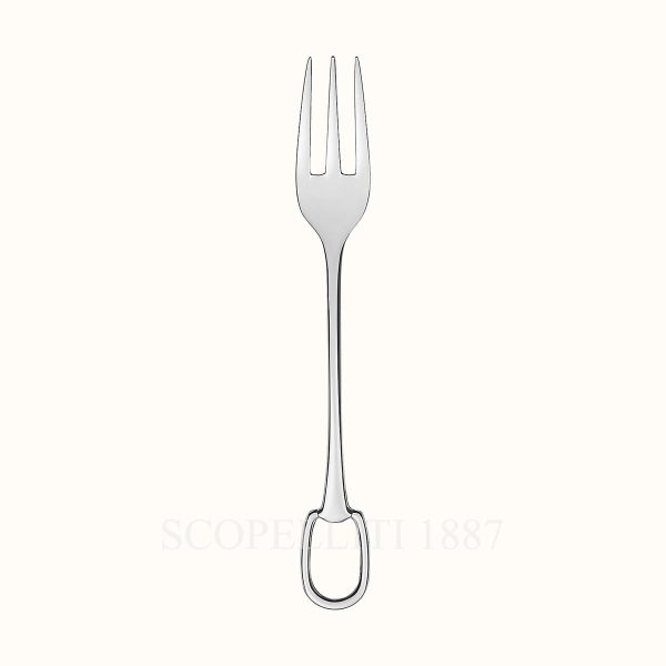 hermes serving fork attelage silver-plated
