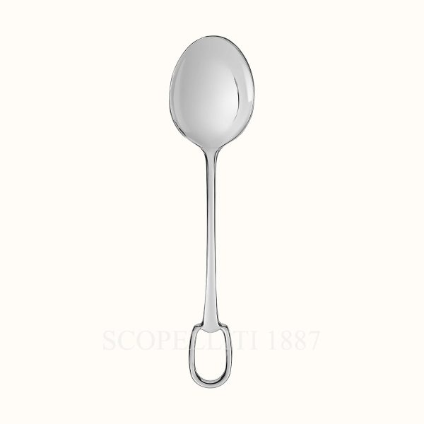 hermes serving spoon attelage silver-plated
