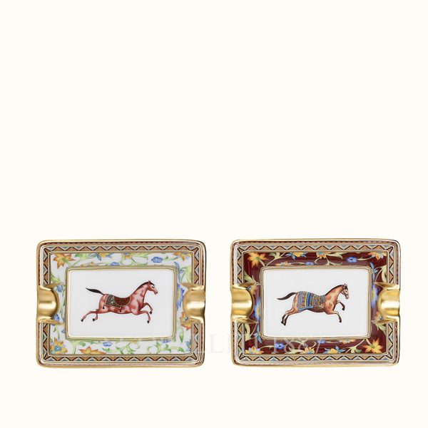 hermes mini ashtray cheval d'orient set