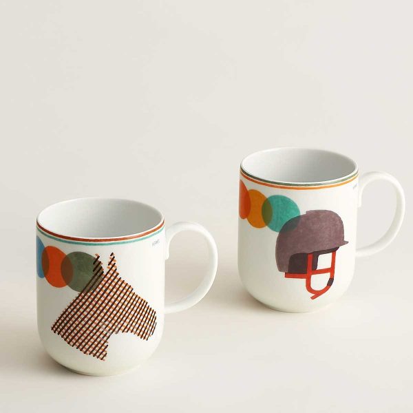 hermes gift set of 2 mugs saut