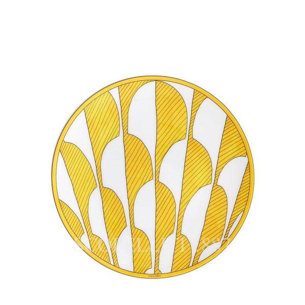 soleil d’hermès limoges porcelain bread and butter plate with yellow sun motif