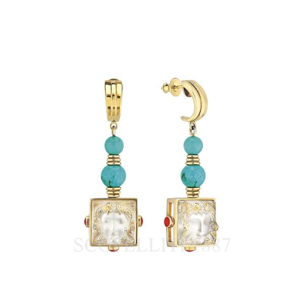 lalique arethuse earrings sterling silver