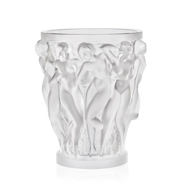 lalique bacchantes clear crystal vase