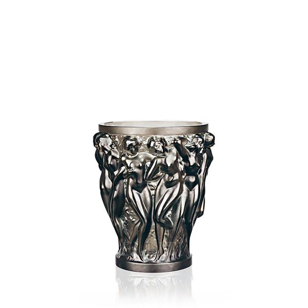 lalique bacchantes vase bronze crystal