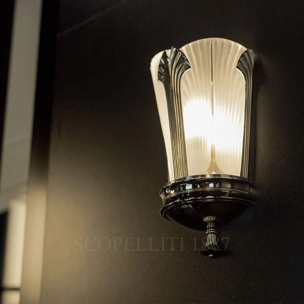 Lalique Ginkgo Small Wall Sconce Light on