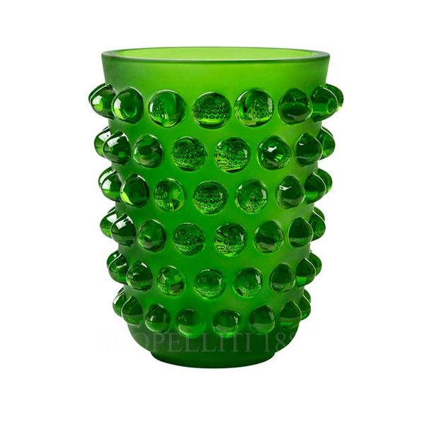 lalique green amazon mossi vase