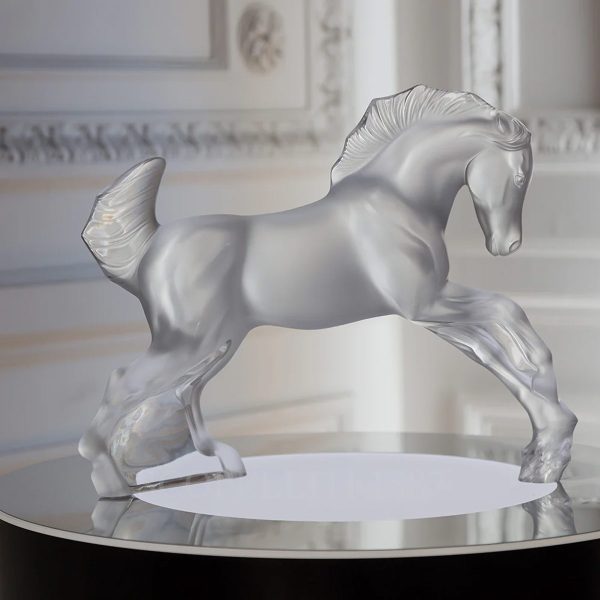 lalique horse sculpture crystal