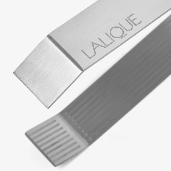lalique wingen ice tongs metal handcrafted in france