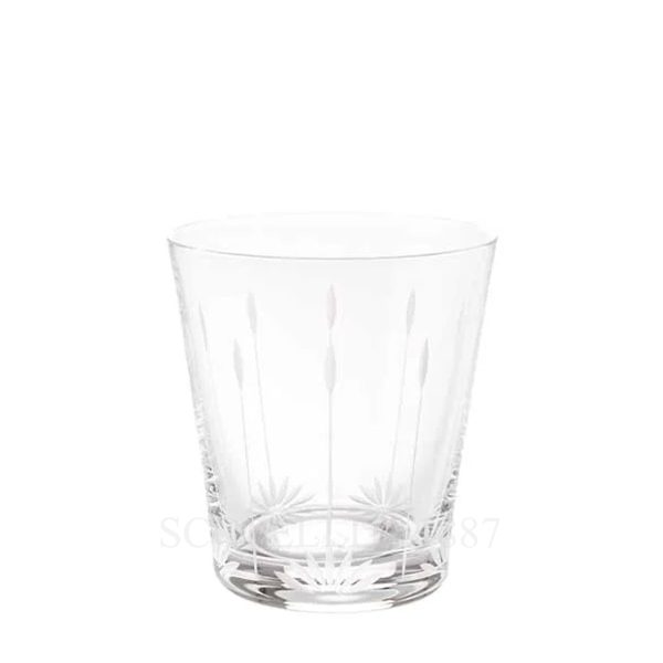 lalique lotus blossoms tumbler clear crystal handcrafted in france