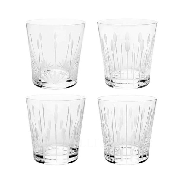 lalique lotus tumbler set of 4