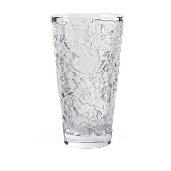 lalique merles et raisins large vase