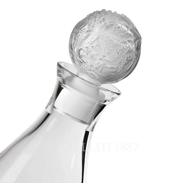 lalique merlot decanter details clear crystal handcrafted in france