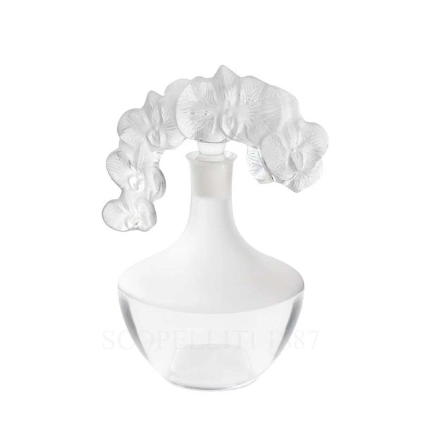 lalique orchidée decanter clear crystal handcrafted in france numbered edition