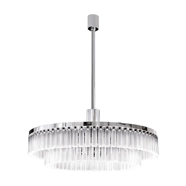 Lalique Orgue Chandelier Chrome Finish