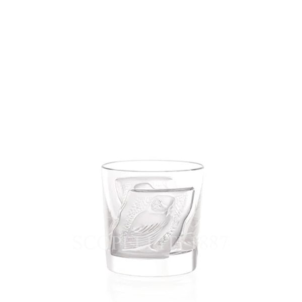 lalique owl cordial shot clear crystal handcrafted in france