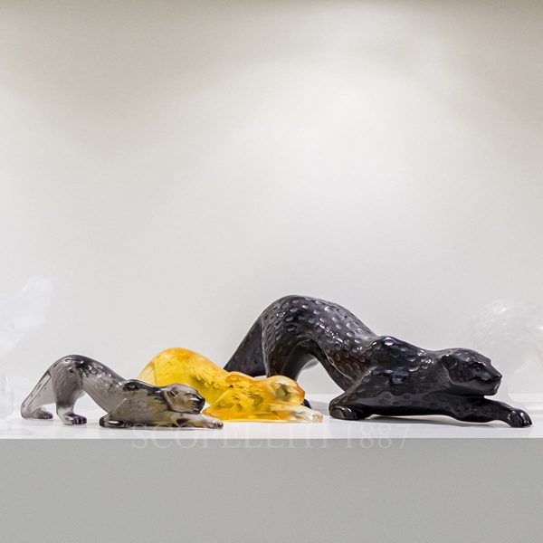 lalique panther crystal figurine