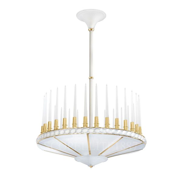 Lalique Perles Gilded Chandelier