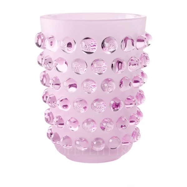 lalique pink mossi xxl vase