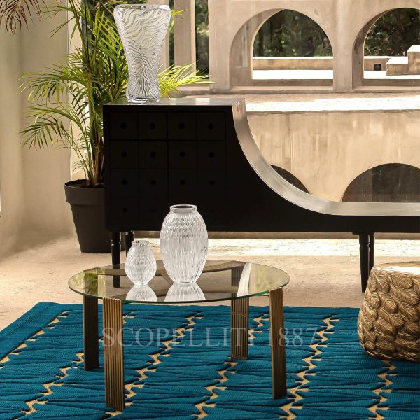 lalique plumes vase clearl